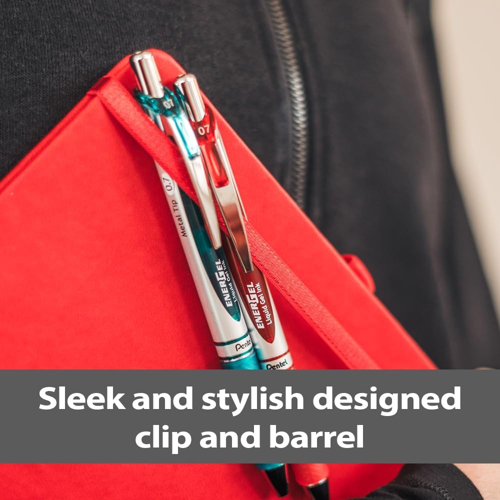 Pentel BL77-DO EnerGel Gel-Tintenroller mit Druckmechanik, 0,7 mm Kugeldurchmesser = 0,35 mm Strichs