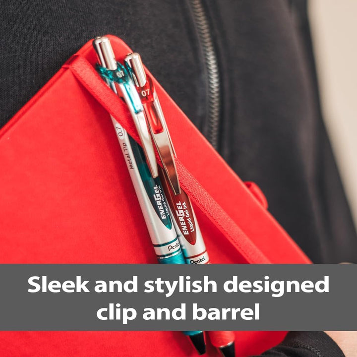 Pentel BL77-DO EnerGel Gel-Tintenroller mit Druckmechanik, 0,7 mm Kugeldurchmesser = 0,35 mm Strichs