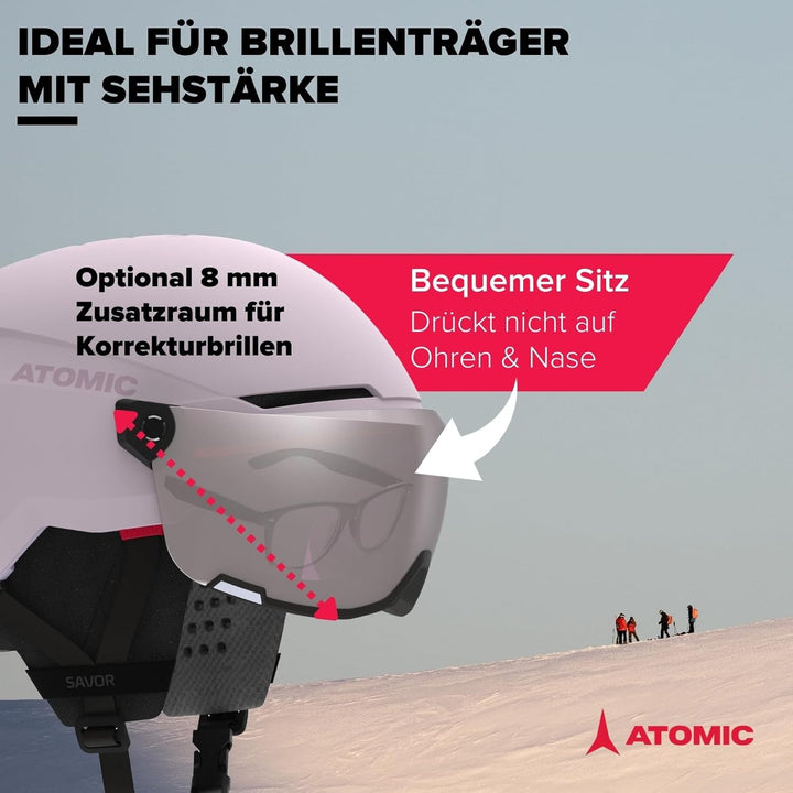 ATOMIC SAVOR VISOR JR Skihelm mit Visier - Für Kinder & Jugendliche - Max. Stossdämpfung - Active Ai