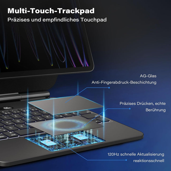 APPS2Car iPad Air Tastatur,Magic Keyboard für iPad Pro 11 Zoll (1.,2.,3.,4.Generation) und iPad Air