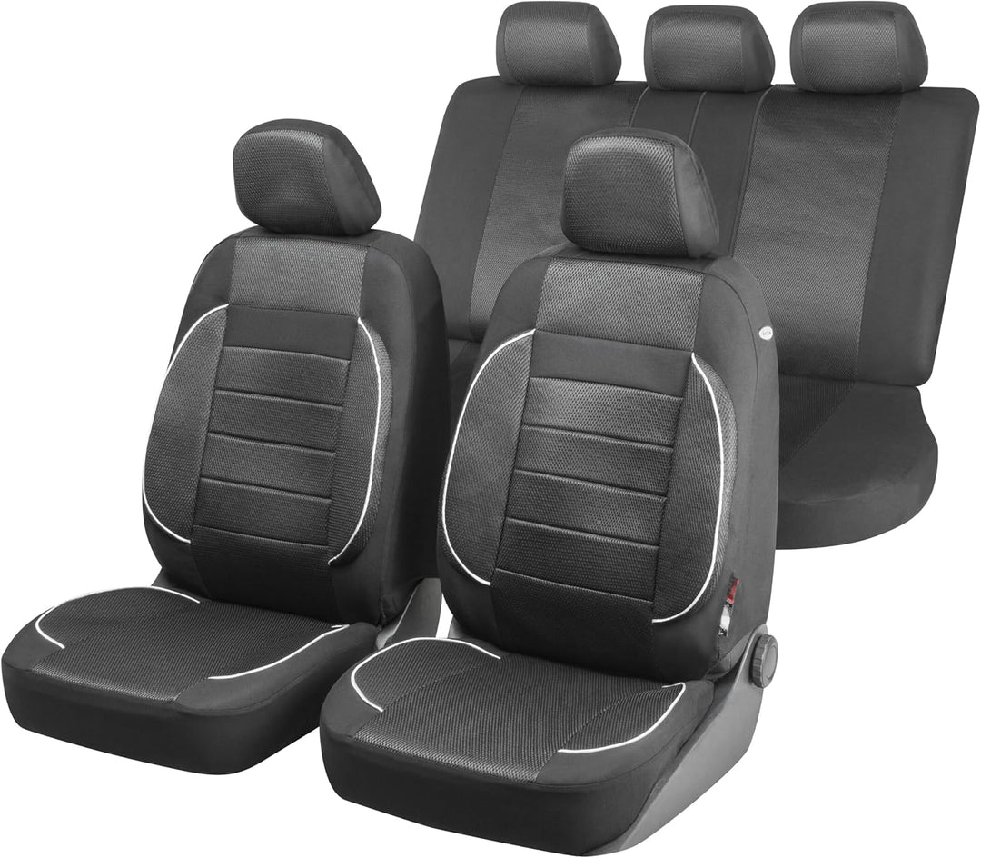 Walser Auto Sitzbezug Rover mit Reissverschluss, Zipp-IT Premium Schonbezüge Auto, Komplettset, 2 Vo