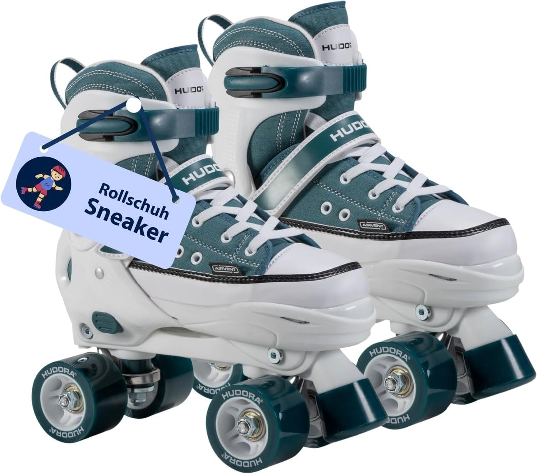 HUDORA Roller Skates, Sneaker für Kinder und Jugendliche - Grössenverstellbare Rollschuhe - Komforta