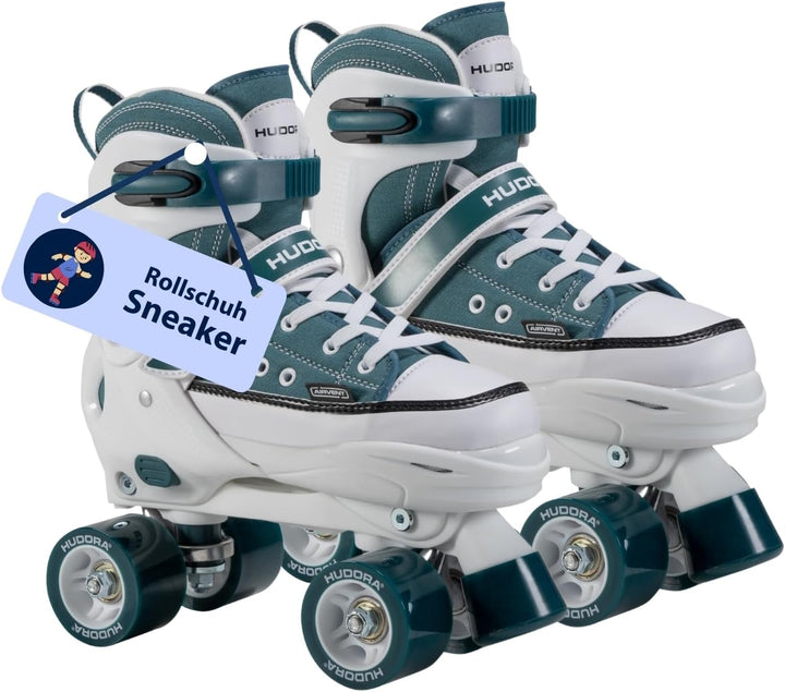HUDORA Roller Skates, Sneaker für Kinder und Jugendliche - Grössenverstellbare Rollschuhe - Komforta