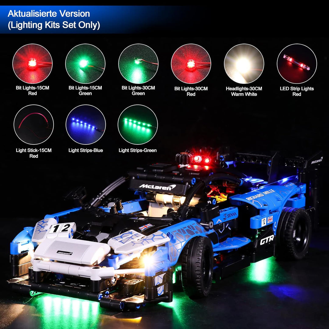 LocoLee Led Licht Set Kompatibel mit Lego McLaren Senna GTR,Dekorations Led Beleuchtungs Set Compati