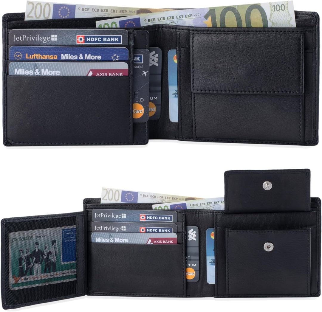 STILORD 'Lewis' Leder Portemonnaie Herren RFID Schutz Geldbörse für Männer viele Karten Fächern Brie