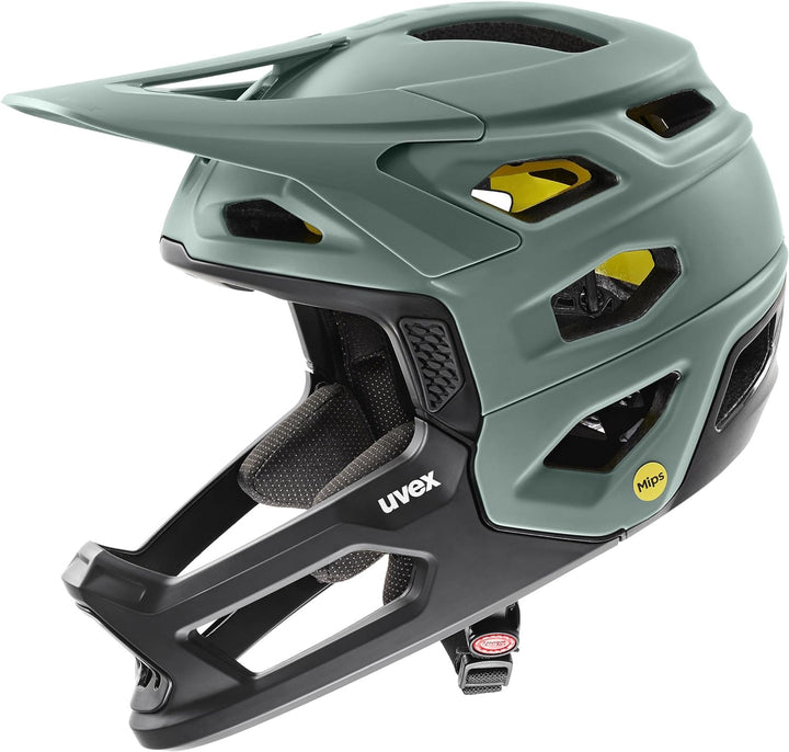 Uvex Revolt MIPS DH Fahrrad Helm matt grün/schwarz 2023 57-61 cm, 57-61 cm
