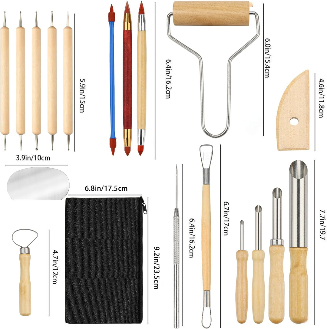 Modellierwerkzeug 62 Stück Töpferwerkzeug Töpferset Modellier-Werkzeug Keramik Sculpting Ton Werkzeu