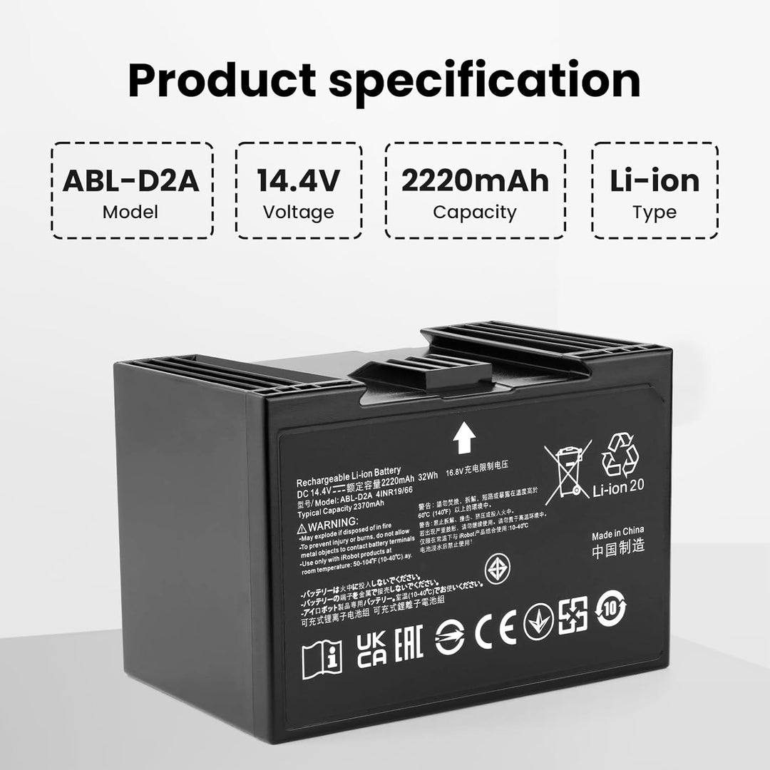Vacuum Cleaner Batterie Pour iRobot j7 i4 j8+, Pour Combo j5 i5 j7+ j9+,j7 j7+ j7550 i4 i4+ i4 Plus