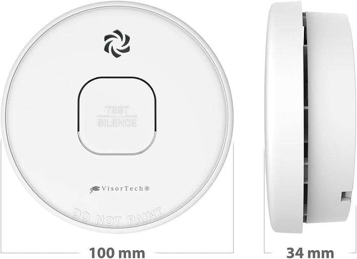 VisorTech Rauchmelder: 10er-Set fotoelektrische Rauchwarnmelder, 10-J.-Batterie, 85 dB, VDs (Rauchme
