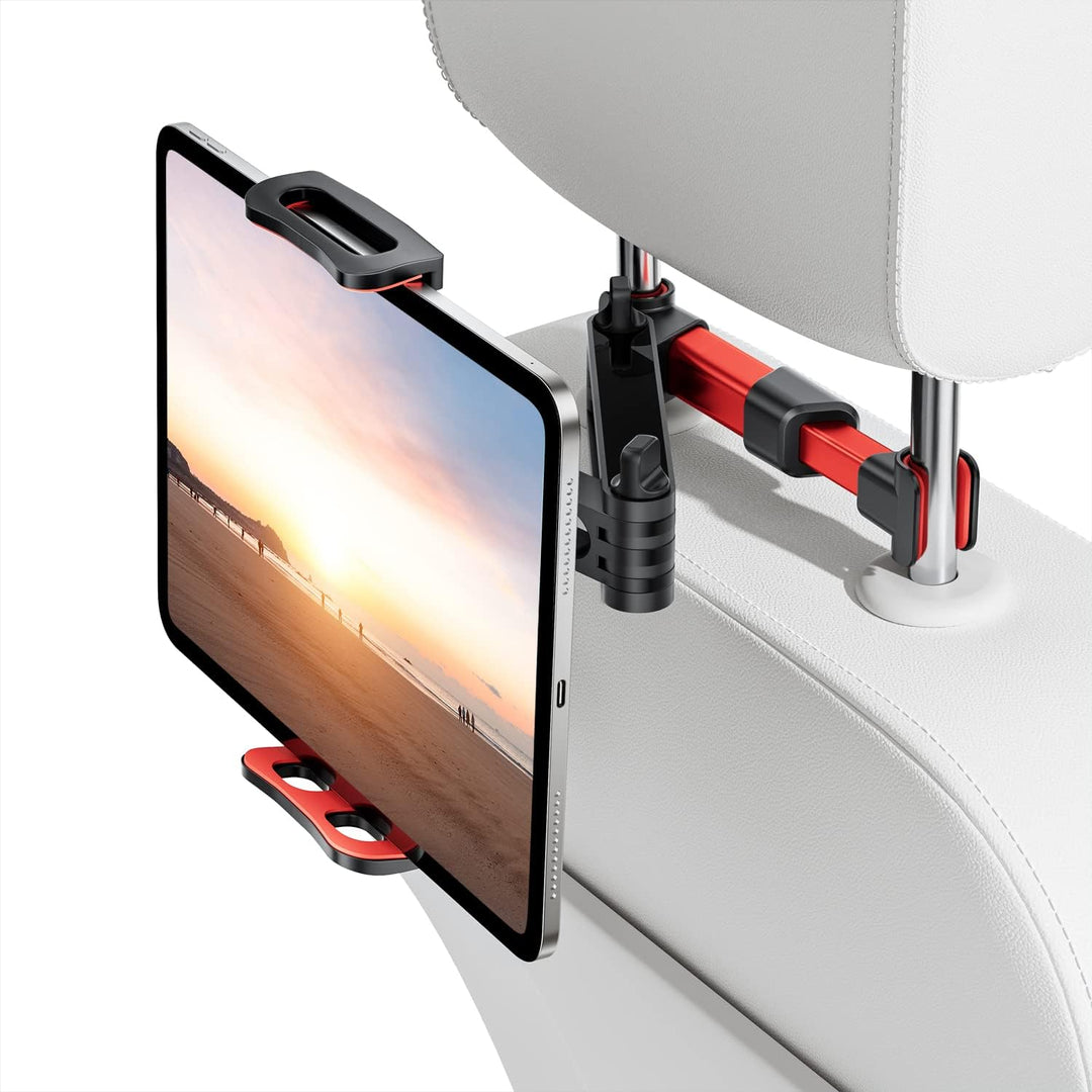 TRYONE Tablet Halterung Auto, Tablet Halter Kopfstütze - Ausziehbare KFZ-Kopfstützenhalterung für iP