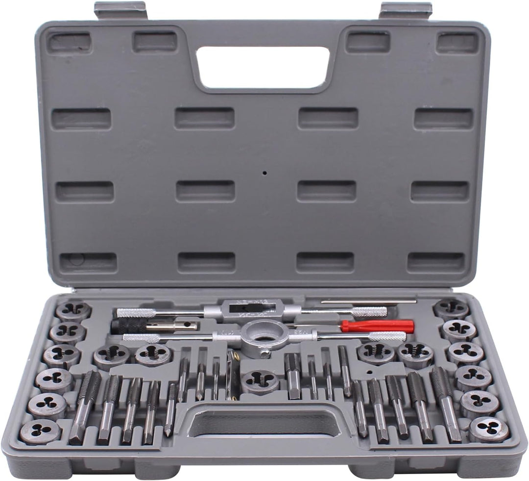 Gewindeschneider Satz 40tlg Gewindebohrer Metrisch M3-M12 Fein Gewinde Schneider Bohrer Werkzeug Set