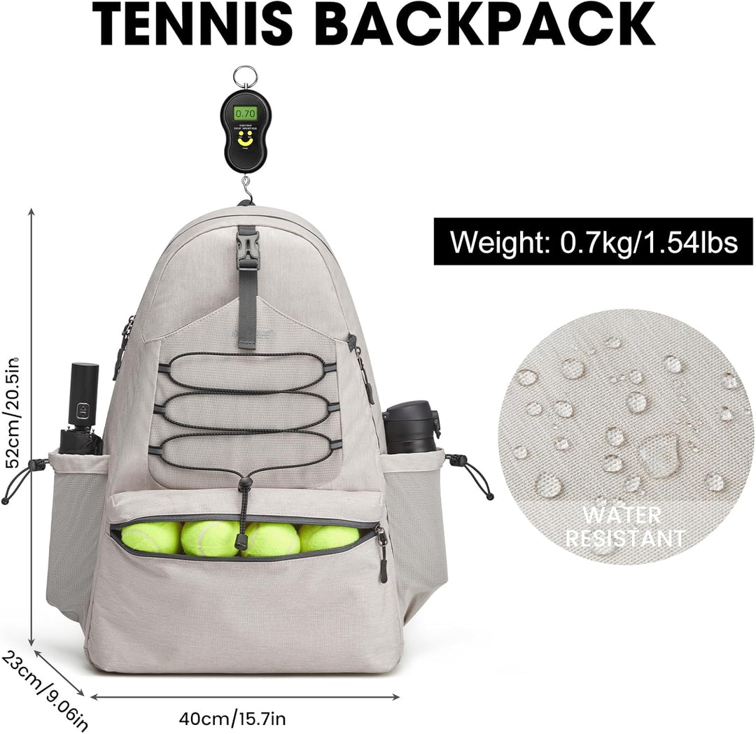 G4Free Tennistasche, Tennisrucksack für Damen und Herren, grosse Pickleball-Tasche, hält 4 Schläger