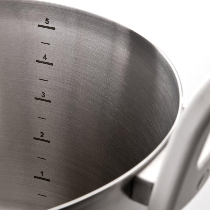 BergHOFF 2303931 Auriga Acciaio Pentola Grande con Coperchio, Bianco, 5.4 L