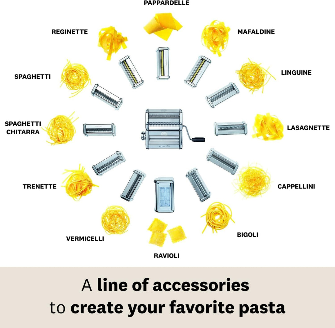 Marcato Zubehörteil für Atlas 150, Stahl, Silber, Vermicelli-23x20x16cm, Vermicelli