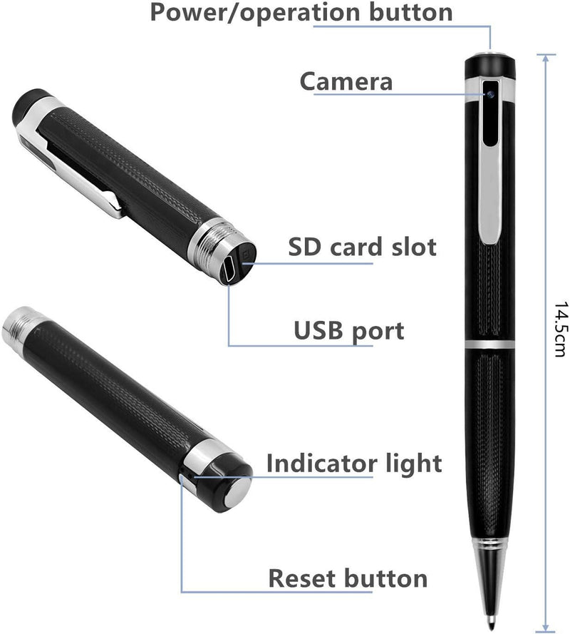 Mini Stifte Kamera 32GB HD 1080p Tragbare Kleine Überwachungskamera für Home Office Überwachung Nann