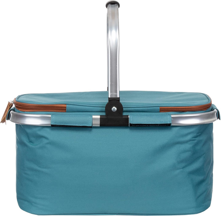 Brandsseller Einkaufskorb 26 Liter Faltbarer Kühlkorb mit Deckel Einkaufstasche Picknickkorb mit Rei