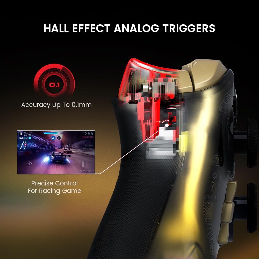 GameSir Kaleid Flux Transparent Wired Controller- Gaming Controller Officially Licensed for Xbox Ser