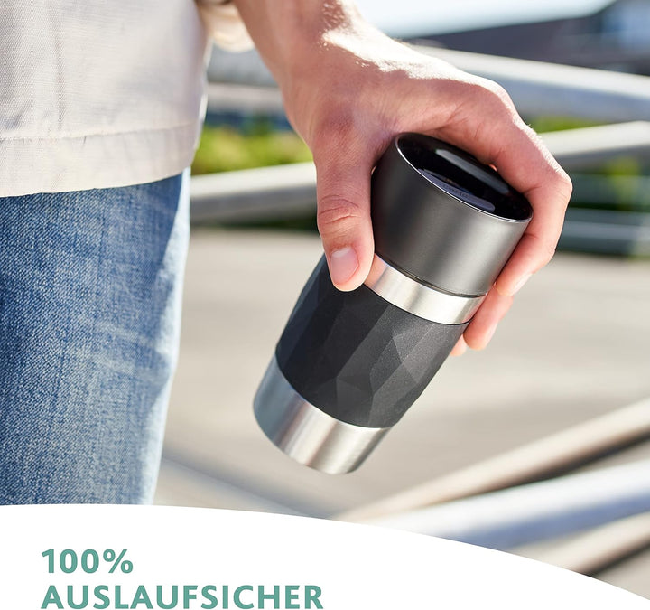 Emsa N21610 Travel Mug Compact Thermo/Isolierbecher aus Edelstahl | 0,3 Liter | 3h heiss 6h kalt | B