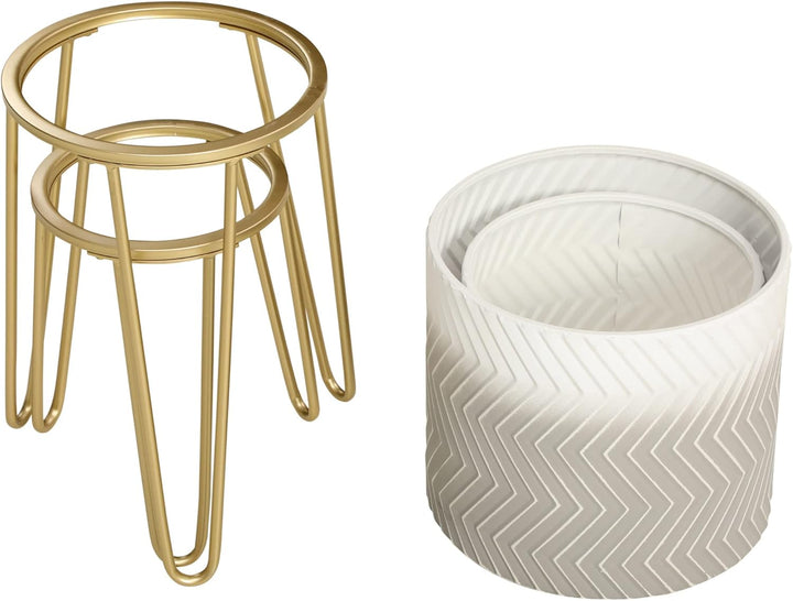 Outsunny 2er-Set Pflanzenständer, Pflanztöpfe, Blumenständer, Blumentöpfe mit Gestell, Übertopf, Blu