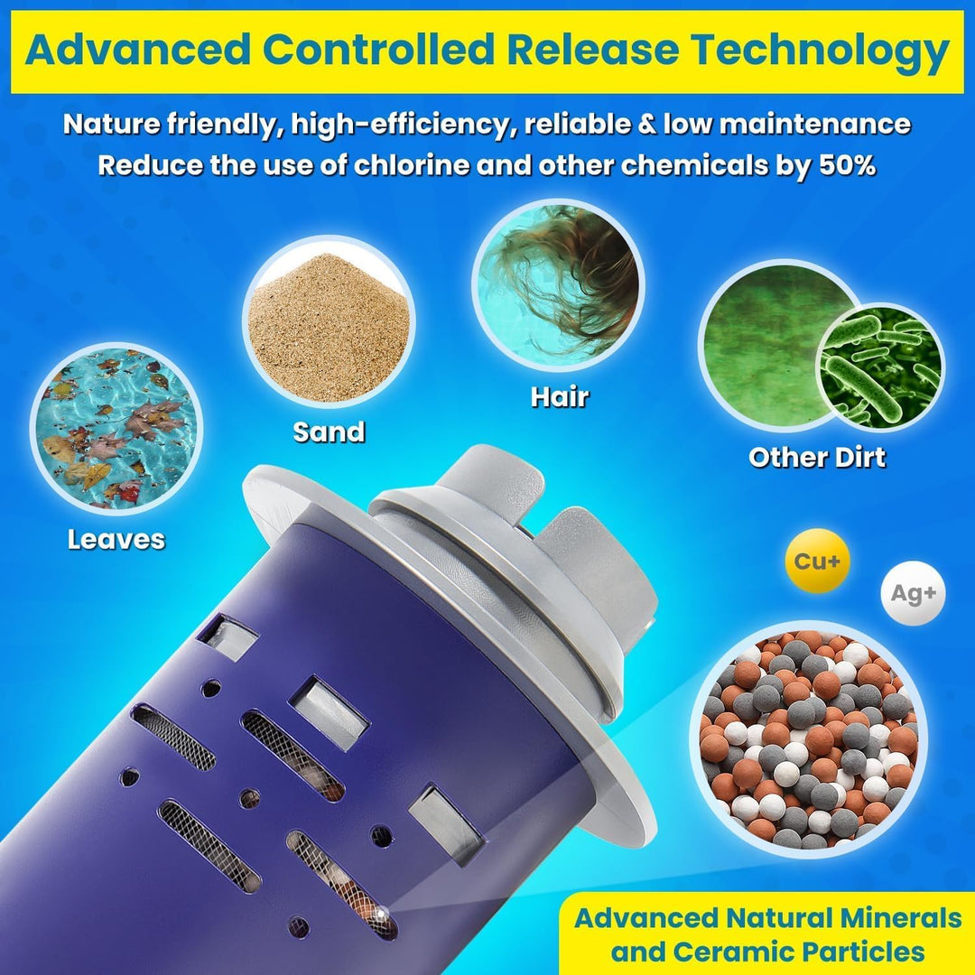 CTcar W28001 Mineralkartusche für Zodiac All DuoClear System 35 Gefässe Pool-Desinfektionsmittel, au