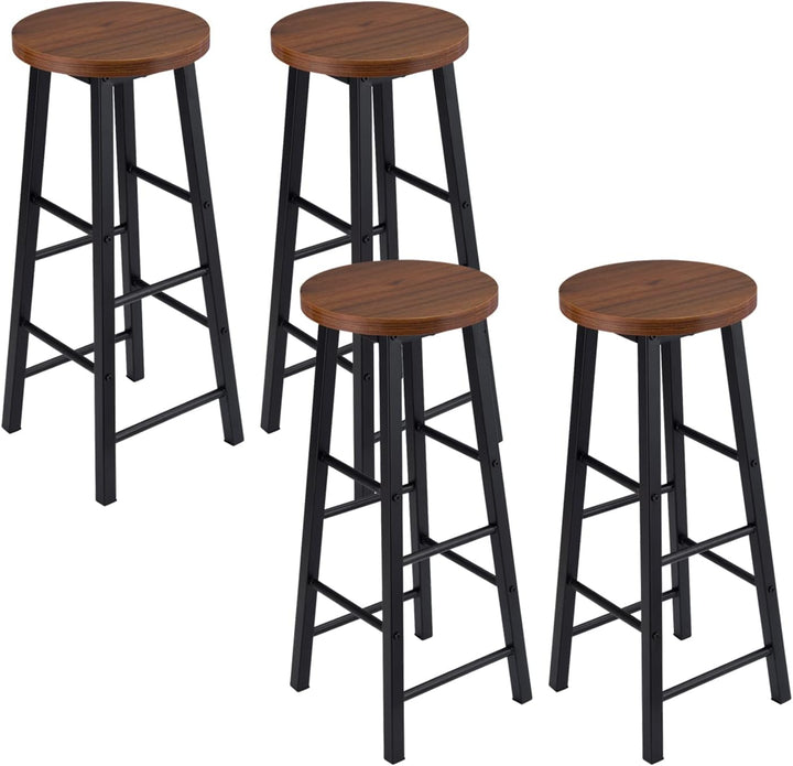 WOLTU 4X Barhocker Bistrohocker Tresenhocker Barstuhl, Gestell aus stabilem Stahl, Stizfläche aus MD