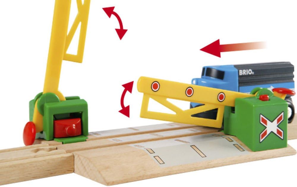 BRIO World 33578 Sprechender Bahnhof Eisenbahn Zubehör mit Aufnahmefunktion – Kleinkinderspielzeug e
