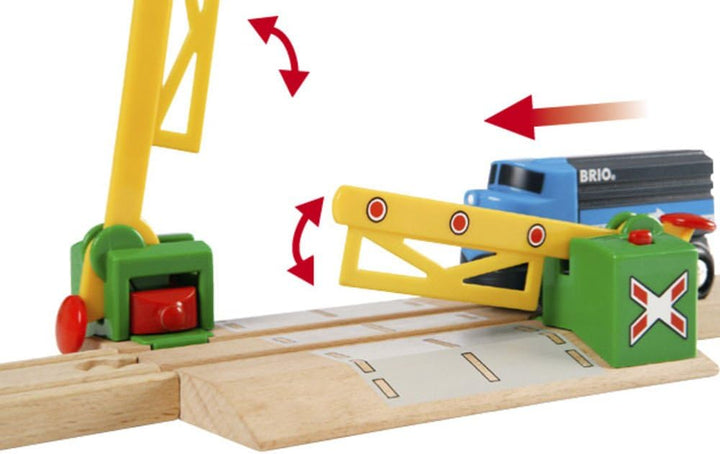 BRIO World 33578 Sprechender Bahnhof Eisenbahn Zubehör mit Aufnahmefunktion – Kleinkinderspielzeug e