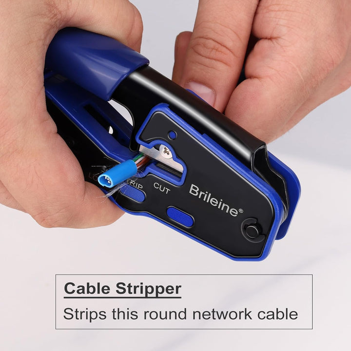 Brileine RJ45 Crimpwerkzeug-Set Cat5e Cat6 Crimpwerkzeug-Set Crimper Kit 6, Crimper Kit 6