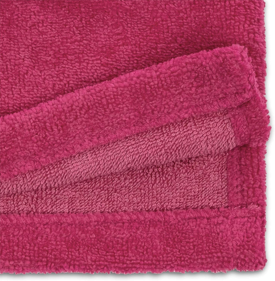 normani Kinder Langarm Badeponcho - Frottee Kapuzenhandtuch für Jungen und Mädchen 2-5 Jahre Rosa, 2