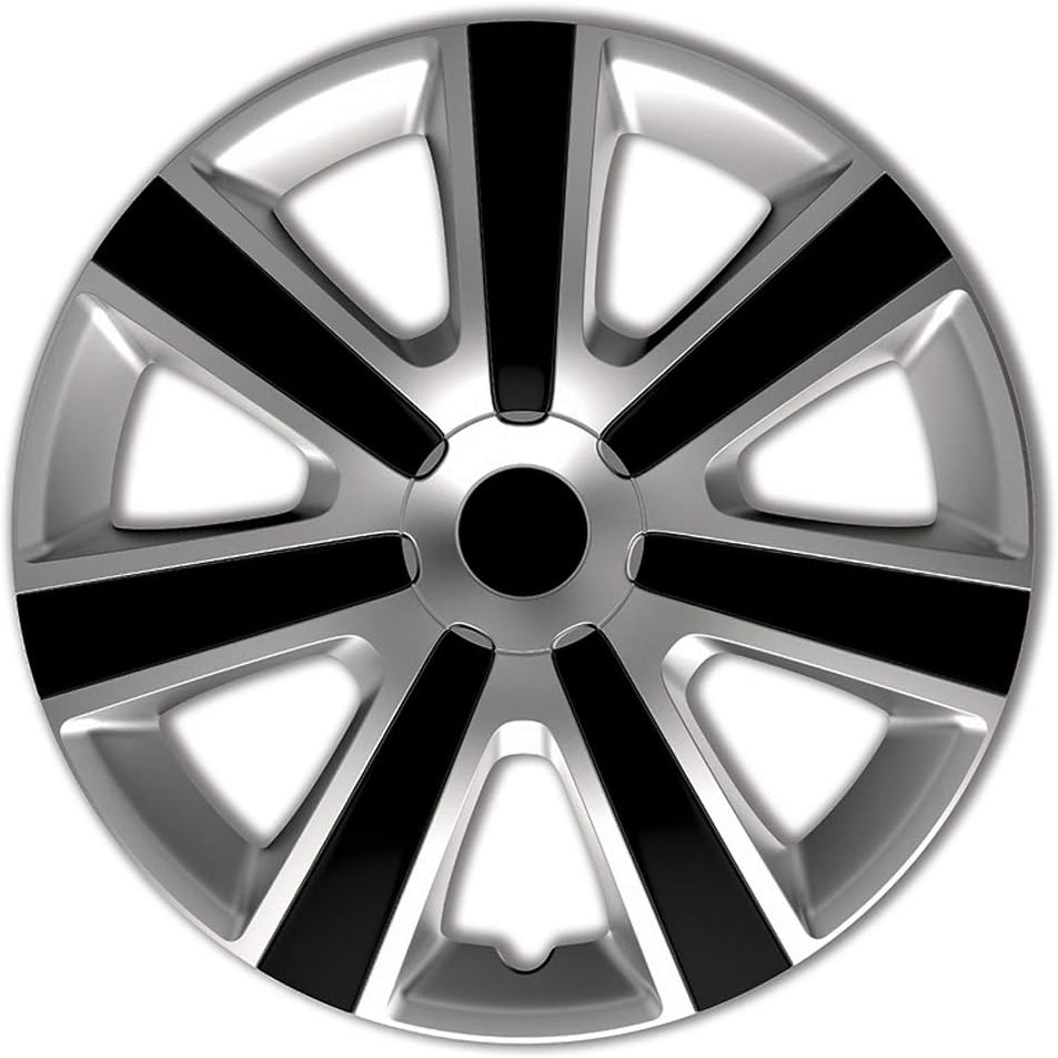 AUTO-STYLE Satz Radzierblenden VR 14-Zoll Silber/Schwarz Silber/Schwarz 14-inch, Silber/Schwarz 14-i