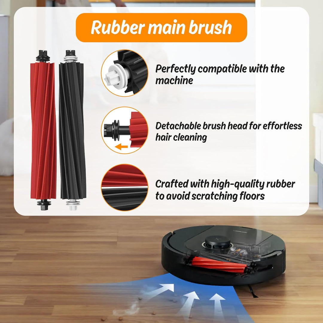 DrRobor Ersatzteile Zubehörset für Roborock Q8 Max+/Q5 Pro+/Q5 Max+/Q5 DuoRoller+ Staubsauger,2 Haup