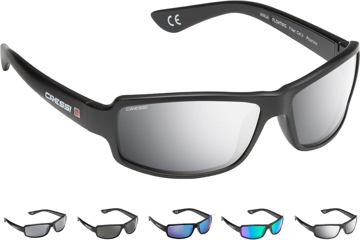Cressi Ninja - Polarisierte Sonnenbrille Herren und Sonnenbrille Damen, Entspiegelte Gläser Wasserab