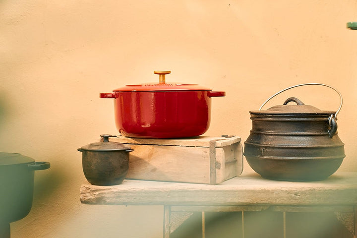 BALLARINI Bellamonte Auflaufform Bräter Dutch Oven Emailliertes Gusseisen Rund 20 cm 2,5 L Rot rot 2