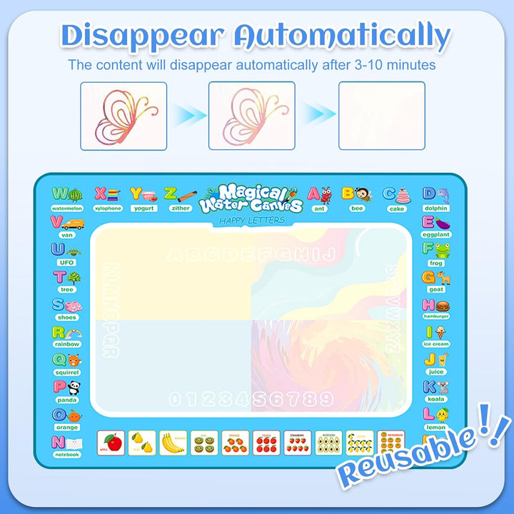 UCAMP Wasser Doodle Matte100 * 80 cm Aqua Magic Doodle Matte,Malmatte Mit Wasserstift Werkzeuge Stem