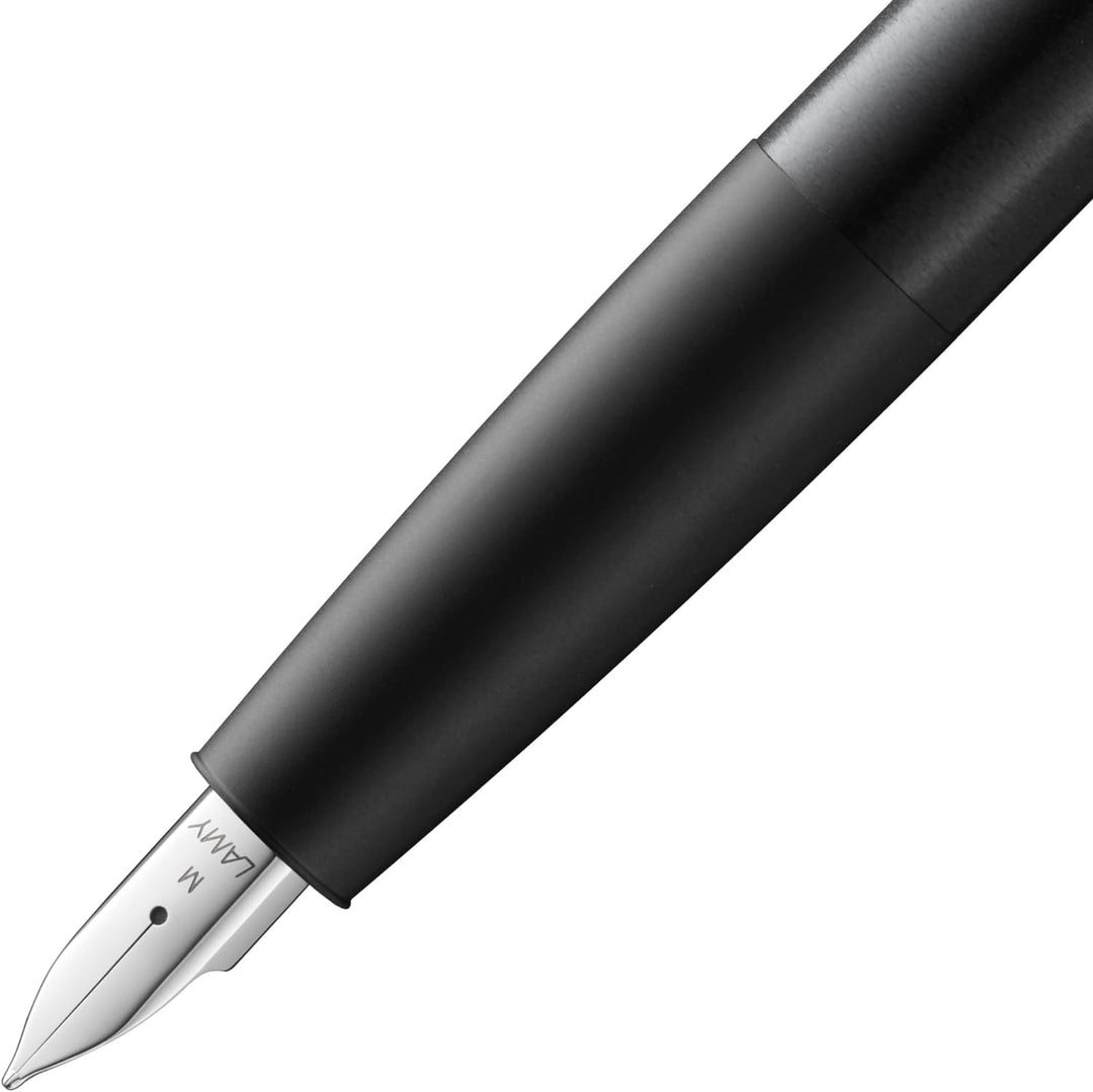 LAMY aion Füllhalter 077 - Füller aus eloxiertem Aluminium in der Farbe Schwarz mit gestrahltem Grif