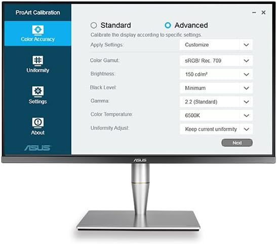 ASUS ProArt PA24AC | 24.1 Zoll WUXGA Professioneller Monitor | 16:10 IPS, 1920x1200 | ergonomisch, P