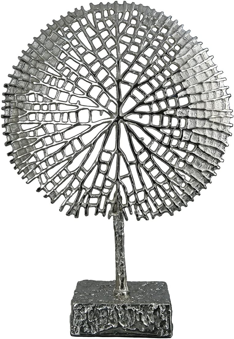 GILDE Deko Skulptur Baum Tree - Aluminium - silberfarben - Deko Wohnzimmer - Höhe 53 cm, 60141 Höhe