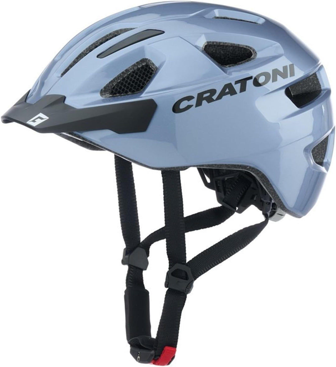Cratoni C-Swift Allroundhelm Fahrradhelm Inlinerhelm Radhelm, Grösse Uni Blau Metallic Glänzend, Bla