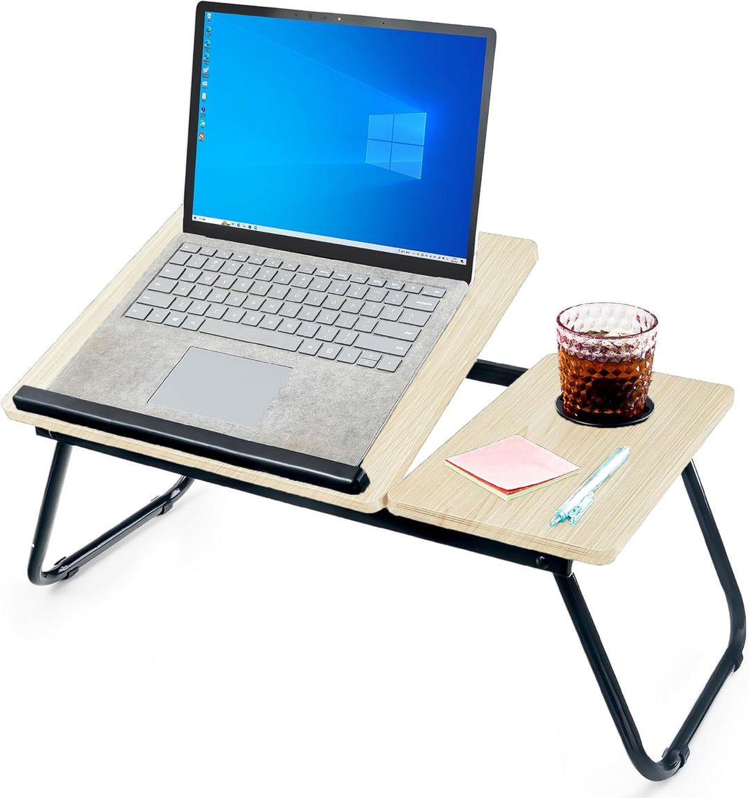 unycos - Laptoptisch, Betttablett Klappbar mit Höhenverstellbar und Cup Slot, Frühstückstablett, Lap