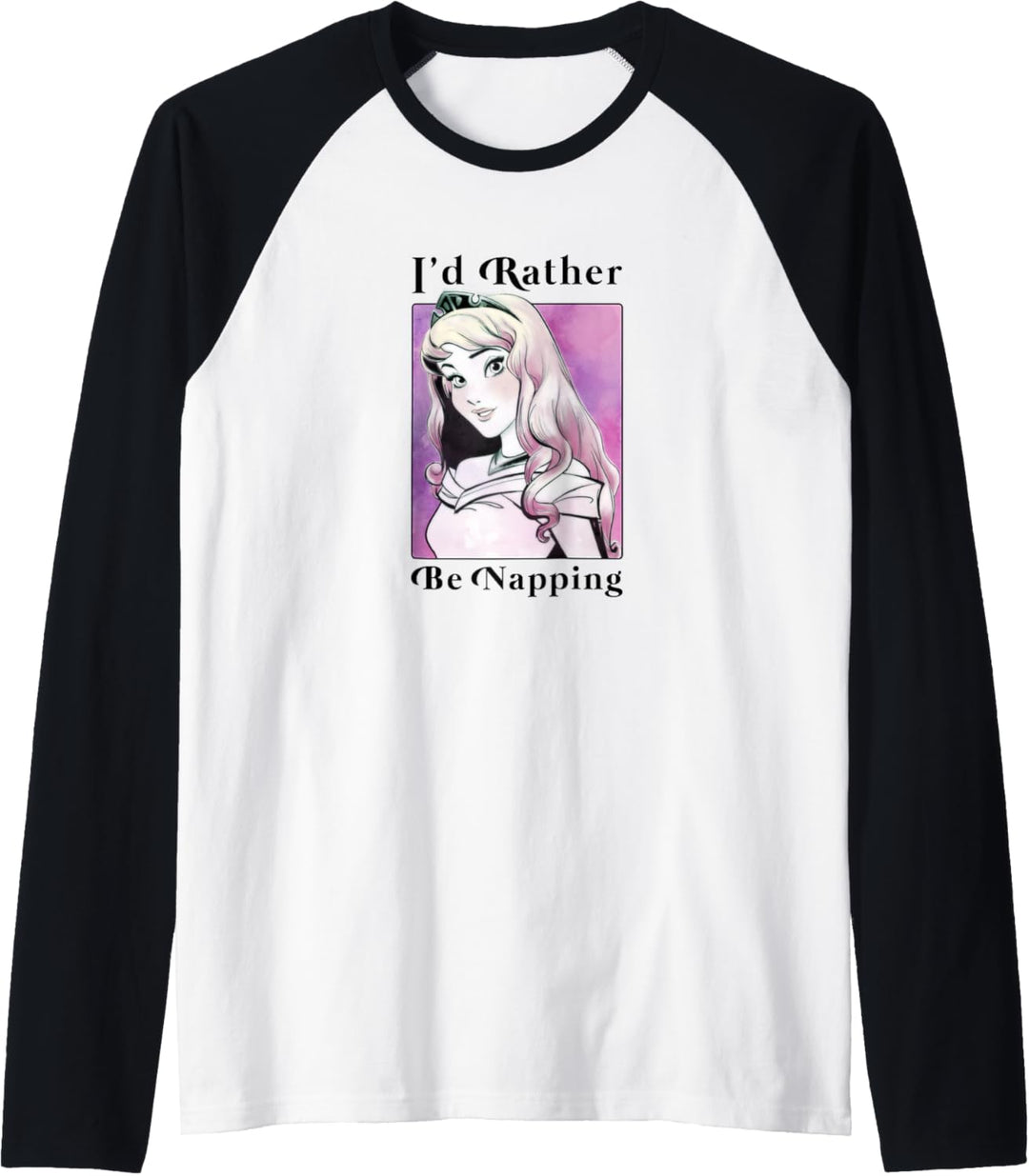 Disney Sleeping Beauty Aurora I'd Rather Be Napping Portrait Raglan