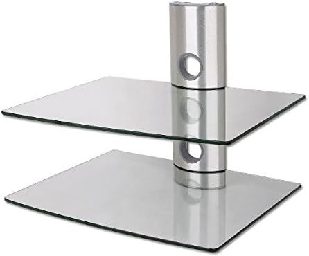 Drall Multimedia Wandregal Glasablage für DVD Bluray Player Spielkonsolen Hi-FI Receiver Wandhalteru
