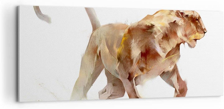 Panorama Bilder auf Leinwand 100x40cm Leinwandbild Tier Abstraktion Gross Wanddeko Bild Schlafzimmer