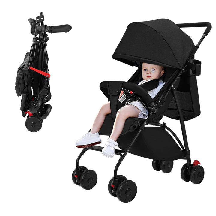 Sinbide Kinderwagen, Kinder Buggy, Zusammenklappen mit einer Hand, Kinderbuggy mit Liegefunktion, Fu