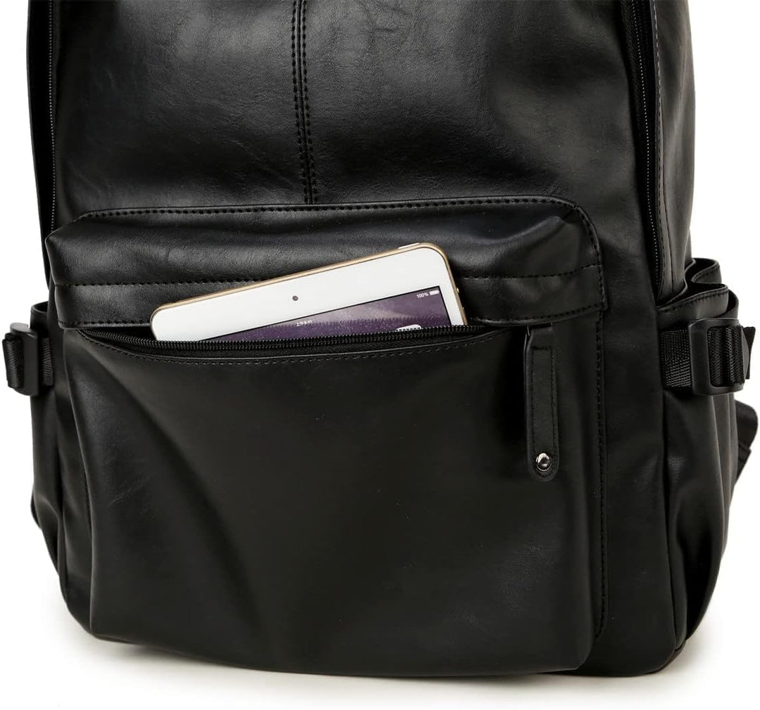 Baosha BP-20 Unisex PU Leder 15.6 Zoll Laptop Rucksack College Studenten Schultaschen für Jugendlich