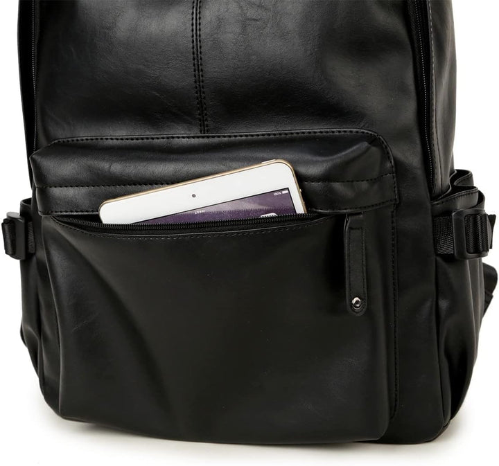 Baosha BP-20 Unisex PU Leder 15.6 Zoll Laptop Rucksack College Studenten Schultaschen für Jugendlich