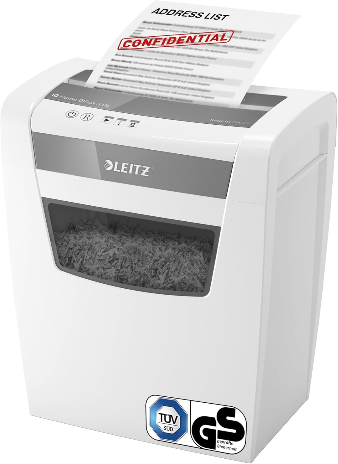 Leitz IQ Home Office S Aktenvernichter, 9-8 Blatt Kapazität (70-80 g/m²), Partikelschnitt, Sicherhei