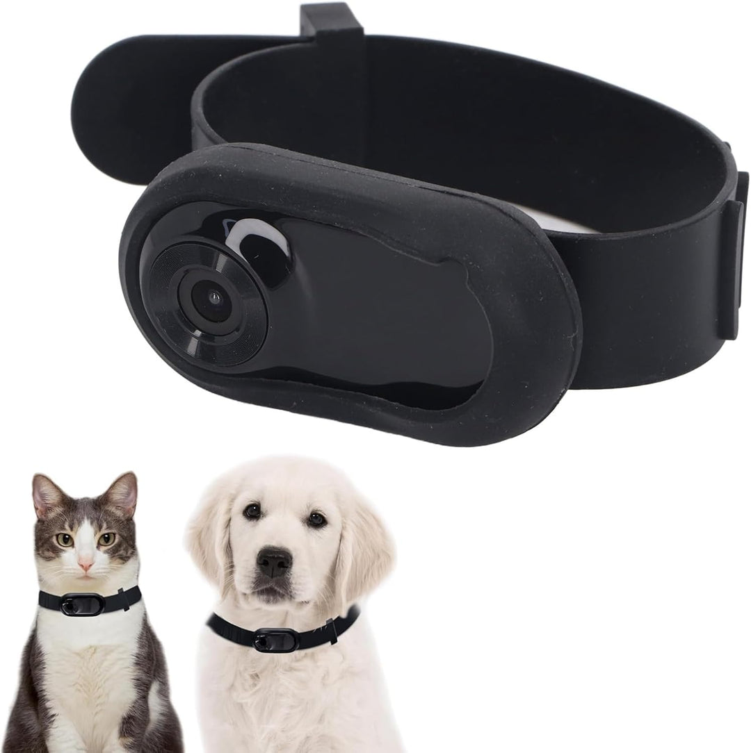 Goshyda Haustierhalsbandkamera, HD 1080P Katzenhalsbandkamera Hundehalsbandkamera mit 120° Weitwinke