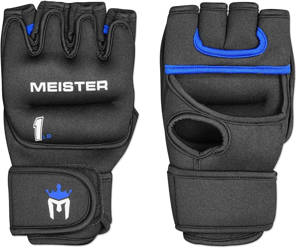 Meister Elite Gewichtshandschuhe aus Neopren, für Cardio und schwere Hände, 0,5 kg, 2 Stück schwarz