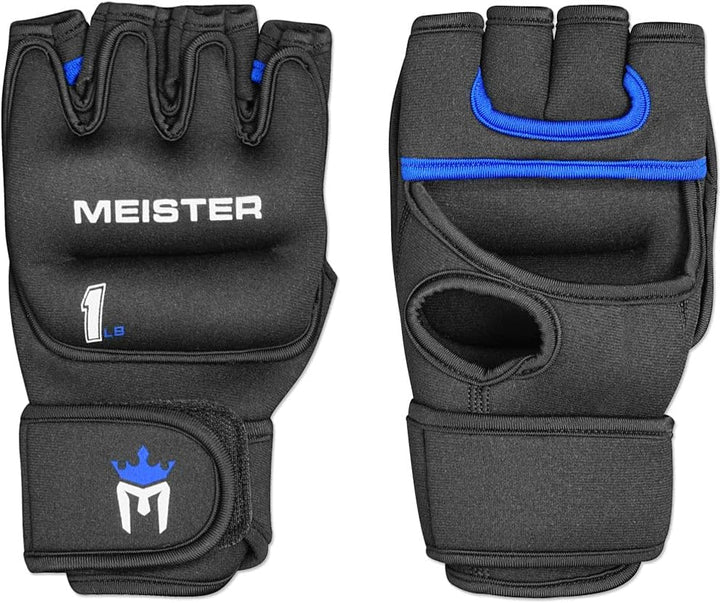 Meister Elite Gewichtshandschuhe aus Neopren, für Cardio und schwere Hände, 0,5 kg, 2 Stück schwarz