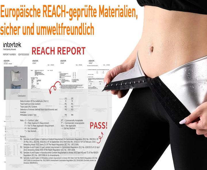 Merlvida Shape Leggings Damen High Waist Sauna Jogginghose Abnehmen Sporthose Bauchkontrolle Body Sh